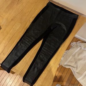 Dex vegan leather and cotton pants black size M